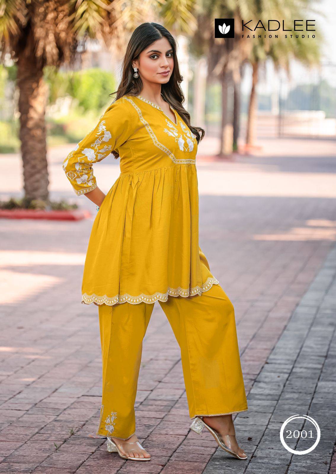 Helisha By KADLEE 2001 To 2004 Series Beautiful Festive Suits Colourful Rayon Twill Co-ord sets At Wholesale Price